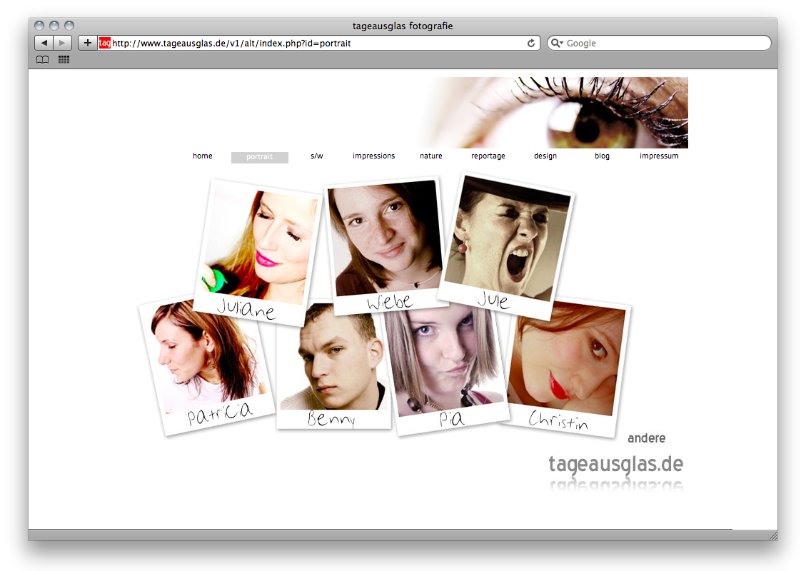 screenshot tageausglas.de
